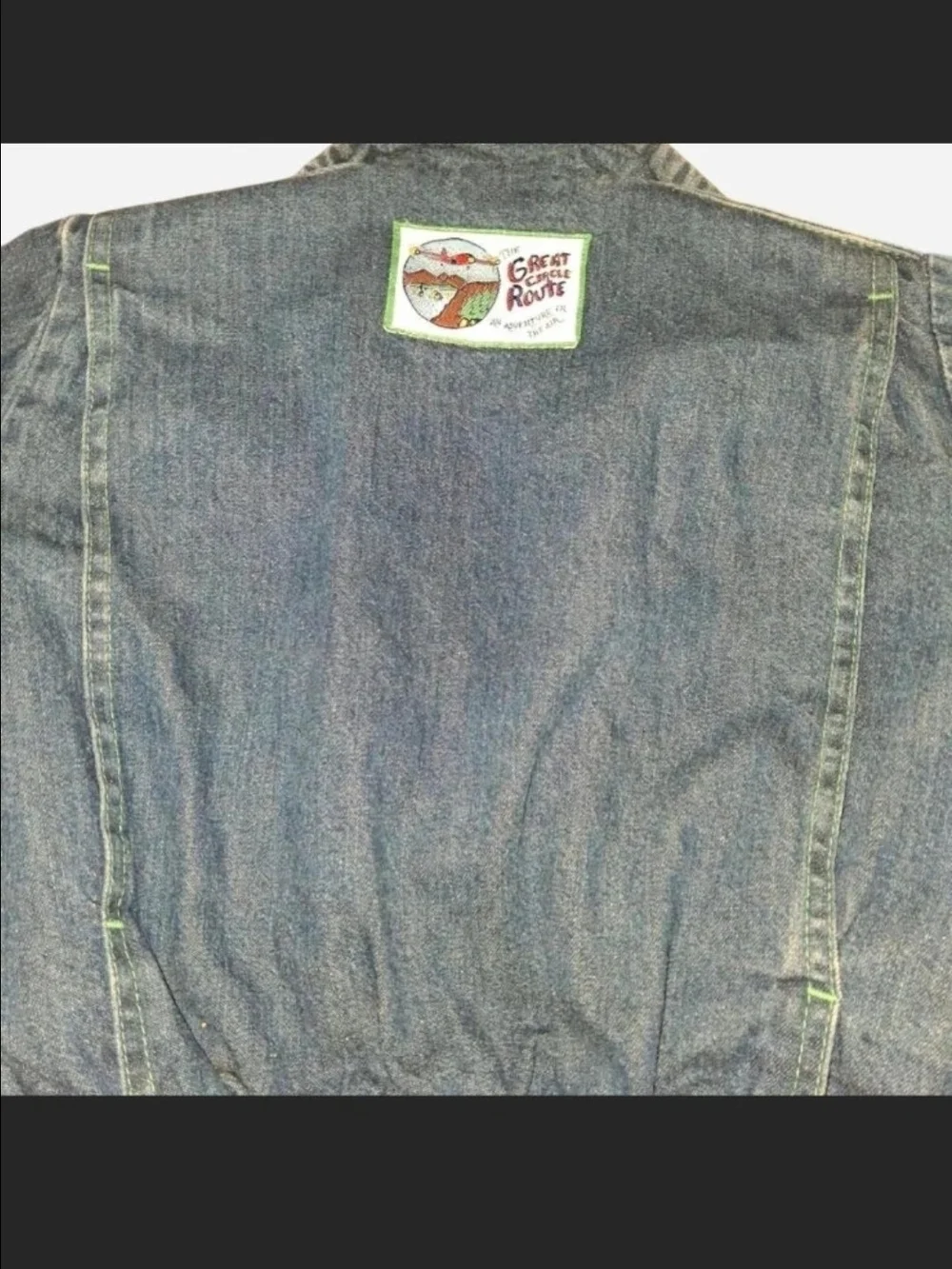 RARE Vintage Oshkosh Kids Blue Denim Jacket with Cream Sherpa Collar